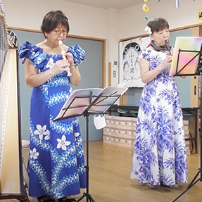 令和７年７月２２日（火） お誕生日会 ♪（ハープとフルート演奏）